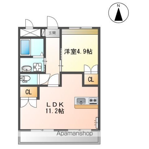 Wisteria 六条 Iの間取り写真