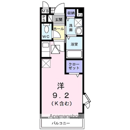 Ａｕｒｏｒａ　桐　北[1R/25.25m2]の間取図