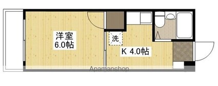 アルカサール大芝[1K/20.88m2]の間取図