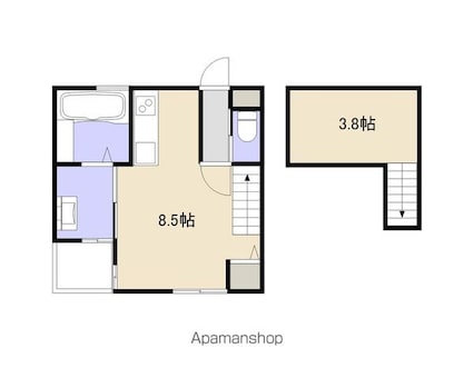 ヴィレッタ[1K/25m2]の間取図