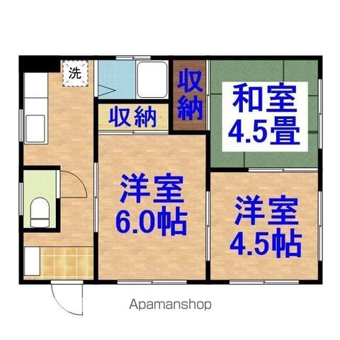 岡本貸家の間取り写真