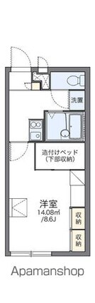 レオパレスａｌｆａ[1K/23.18m2]の間取図