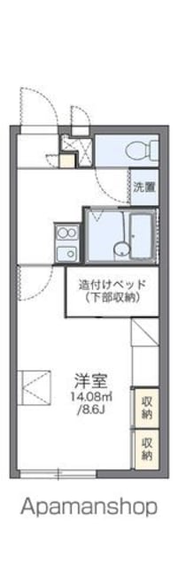 レオパレスａｌｆａ[1K/23.18m2]の間取図