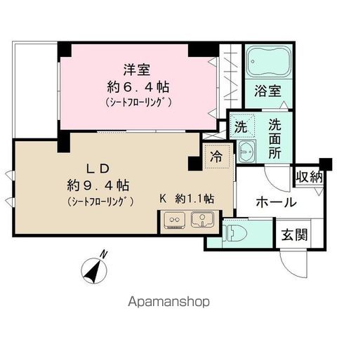 【新宿区西新宿のマンションの間取り】