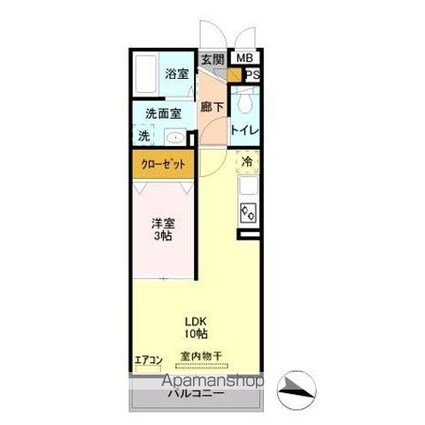 プロスパー八潮[1LDK/33.34m2]の間取図