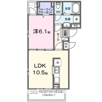 祇園３丁目アパート　　　　　　　　　　　　　　　　　　　　　[1LDK/40.13m2]の間取図