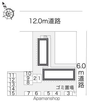 レオパレスステップｏｎｅ[1K/20.28m2]の配置図