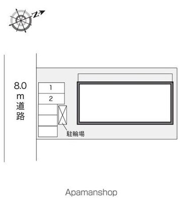 レオパレス五条[1K/23.71m2]の配置図