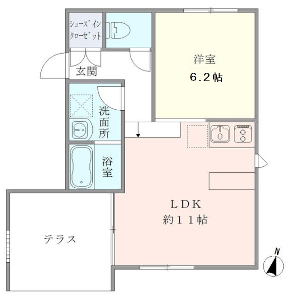 ＡＬＥＲＯ中野[1LDK/40.39m2]の間取図