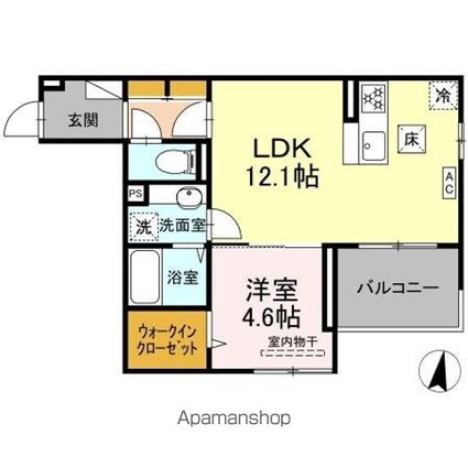 ベル・ポスト[1LDK/41.85m2]の間取図