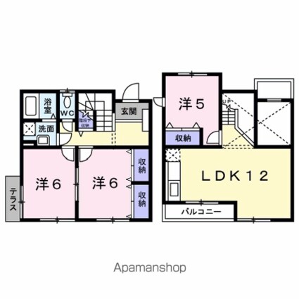 シャン・マンダリーヌＭ　Ｂ[3LDK/74.11m2]の間取図