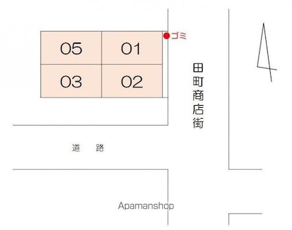 大住ビル[1K/17.9m2]の配置図