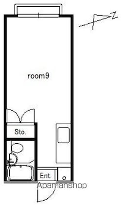 エステート西台[1R/18.63m2]の間取図