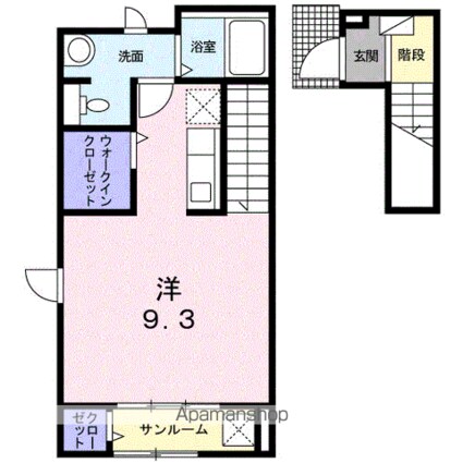 エトワール[1R/37m2]の間取図