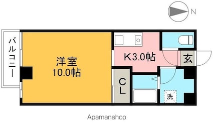 みずきハウス[1K/32.3m2]の間取図