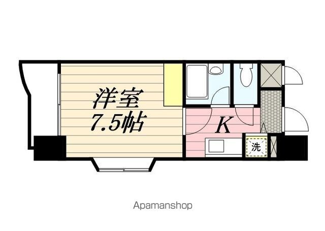 ラ・パルフェ・ド・フィネス[1K/21.75m2]の間取図