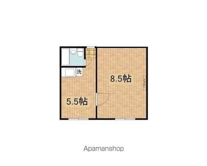 タバタビル[1DK/14.4m2]の間取図