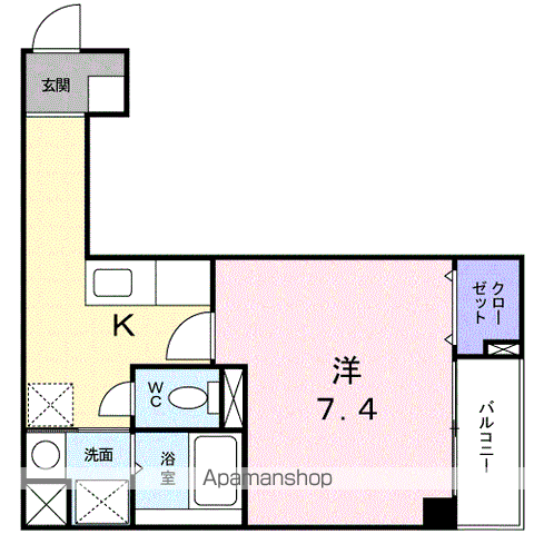 富小路四条マンションの間取り写真