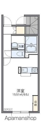 レオネクストハイアットⅡ[1K/30m2]の間取図
