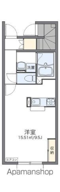 レオネクストハイアットⅡ[1K/30m2]の間取図