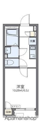 レオネクストエクセルアサヒⅤ[1K/21.24m2]の間取図