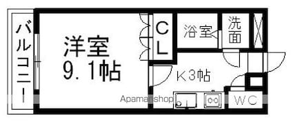 ｆｏｒｔｉａＹ＆Ｙ[1K/30.96m2]の間取図