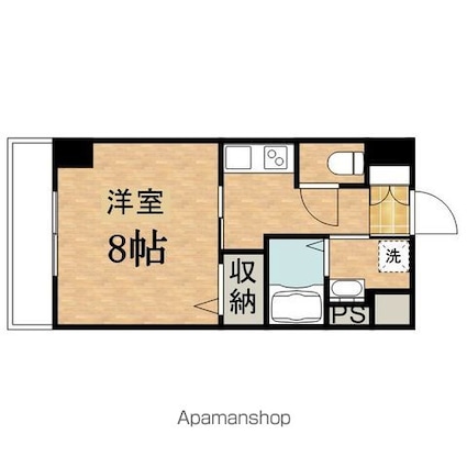 エリシア・イリス[1K/26.24m2]の間取図