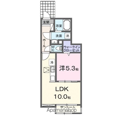 ＤＫ　エステート　守山[1LDK/40.44m2]の間取図