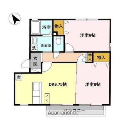 フェニックス　Ａ[2DK/50.47m2]の間取図