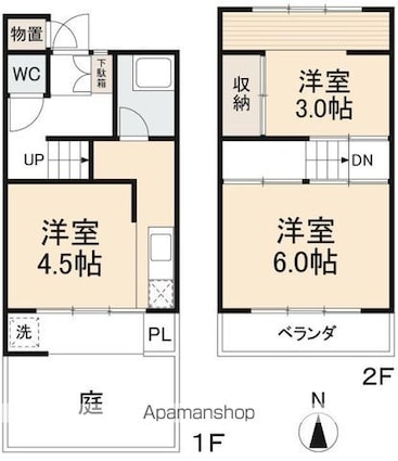 香川県高松市木太町[3K/40.58m2]の間取図