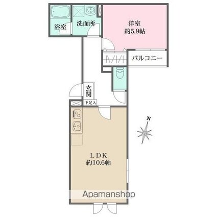 Ｔｈｅ　Ｐａｒｋ　Ｍａｉｓｏｎ中野３丁目[1LDK/40.8m2]の間取図