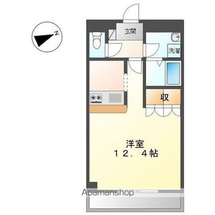 サンシャインフジ　[1K/36m2]の間取図