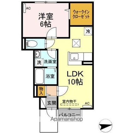 福島県福島市太平寺字町ノ内[1LDK/40.44m2]の間取図