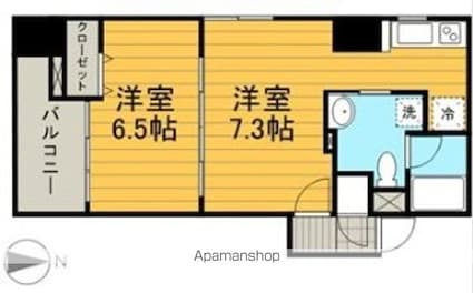 ドゥーエ両国[2K/39.56m2]の間取図