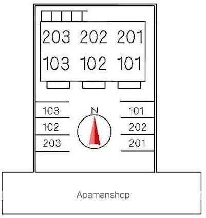 サンハイツ大成[1K/28m2]の配置図