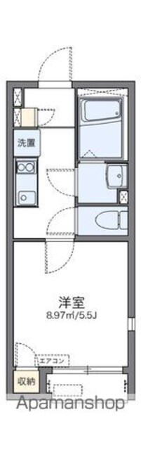 レオネクストエムエスケイⅢ[1K/19.93m2]の間取図