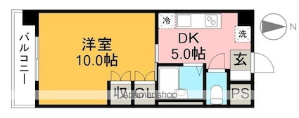ＮＫオーシャンヒル[1DK/28.1m2]の間取図