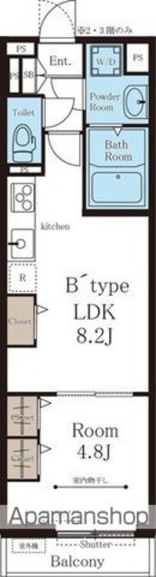 リブリ・ルービ館[1LDK/33.33m2]の間取図