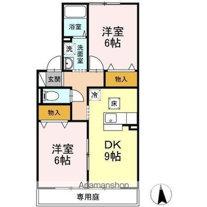 ウィルモア[2DK/50.62m2]の間取図