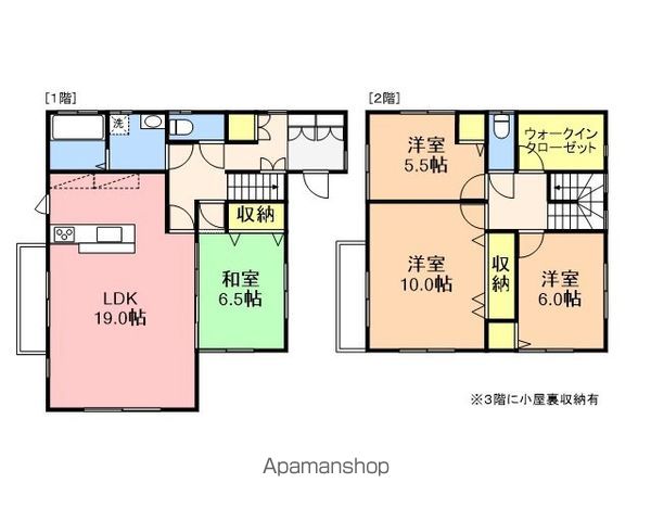新潟市東区 2階建 築23年の間取り写真