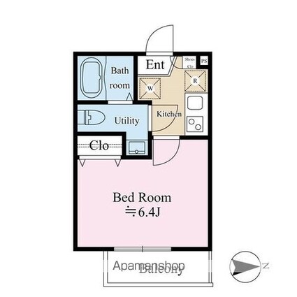 テラス戸越公園[1K/20.19m2]の間取図