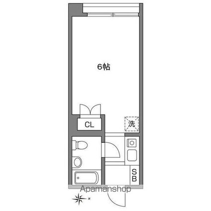 ライール松原[1R/13.91m2]の間取図