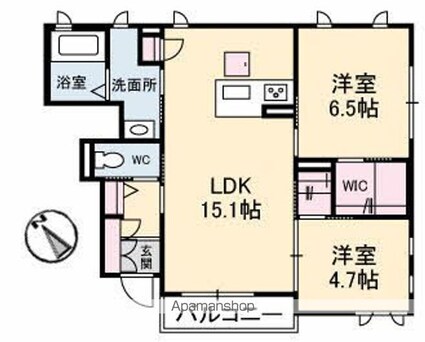 アークトゥルス[2LDK/60.53m2]の間取図