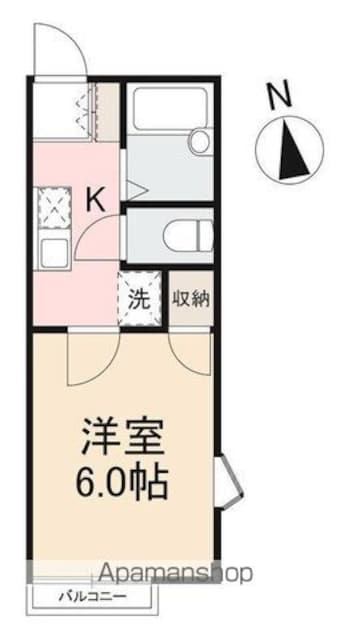 フォレスト三条[1K/19.87m2]の間取図