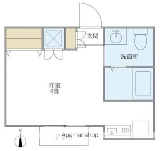 カルム吉祥寺[1R/19.13m2]の間取図