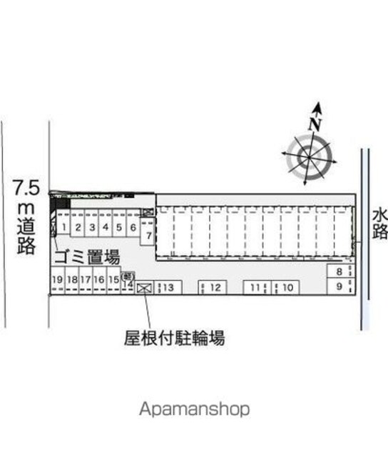 レオネクスト駅西[1K/23.61m2]の配置図