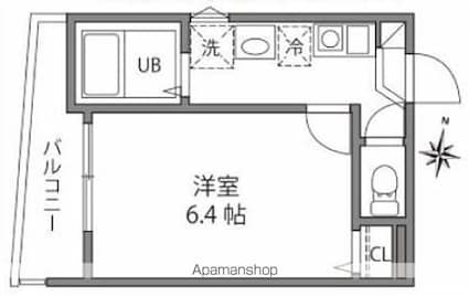 パル西日暮里[1K/19.29m2]の間取図