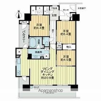 サーパス和歌山駅前[3LDK/86.87m2]の間取図