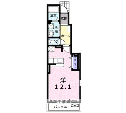 カーサ・クラシオン[1R/32.71m2]の間取図