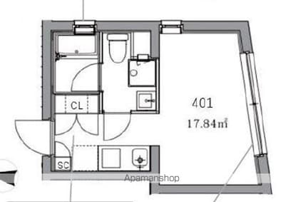 ＦＡＲＥ赤塚[1K/17.84m2]の間取図